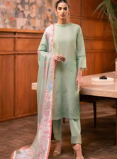 Seran Embroidered Lawn Suit Unstitched 3 Piece - SRN24FE 05 ZINIYA